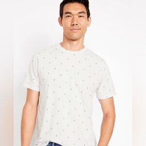 White T shirt with black palm trees small